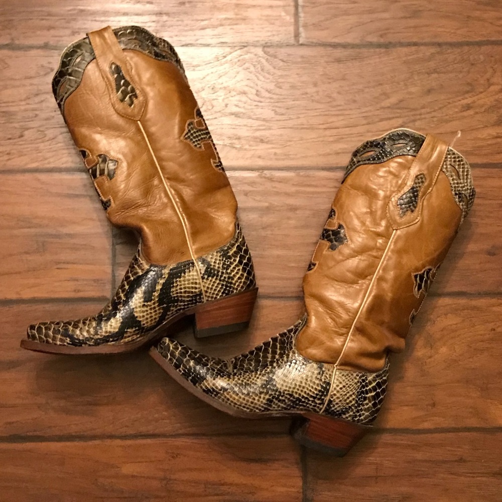 Snakeskin boots